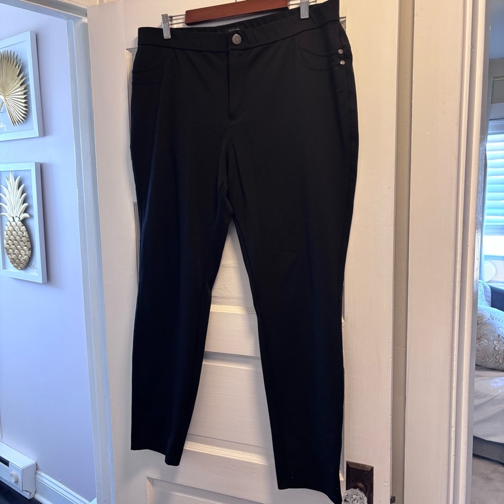 Simply Vera Vera Wang Black Knit Pants XXL